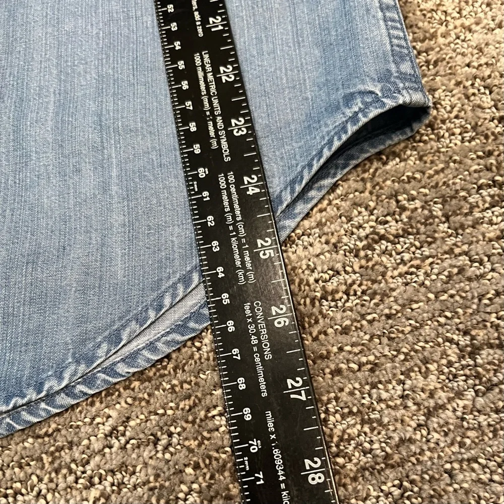 EUC - AEROPOSTALE Blue Chambray Button-down Long-sleeve Shirt in Size LARGE - Picture 5 of 9